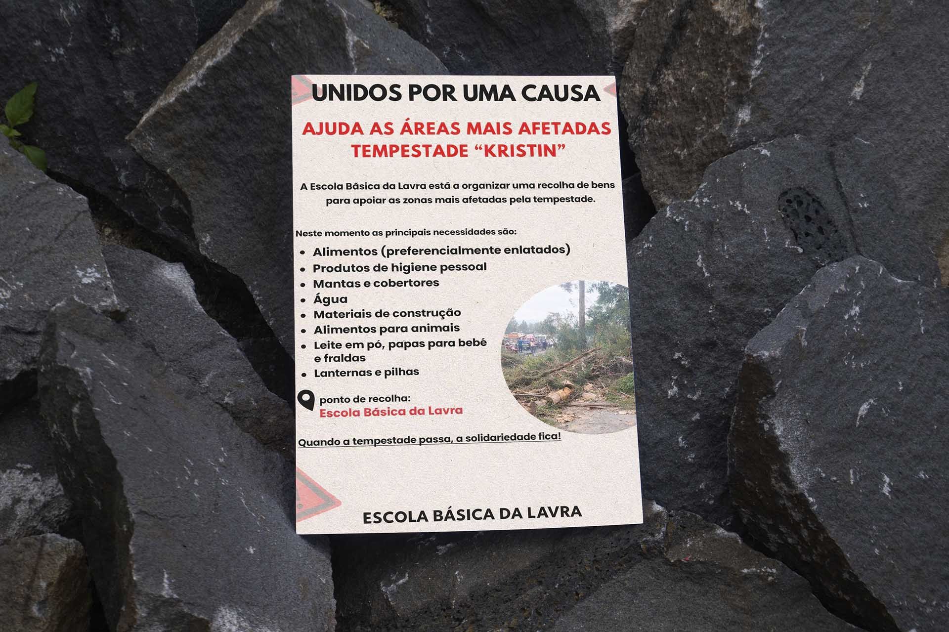 Comunidade da Lavra Mobiliza-se: Campanha de recolha de bens para as vítimas da Tempestade KRISTIN