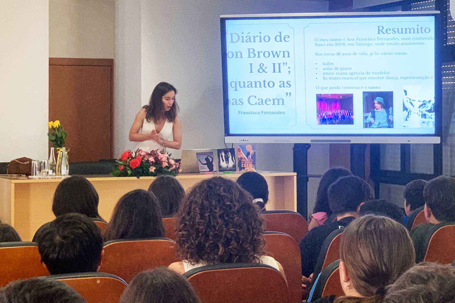 Aos 17 anos, já inspira leitores: Francisca Fernandes na nossa escola